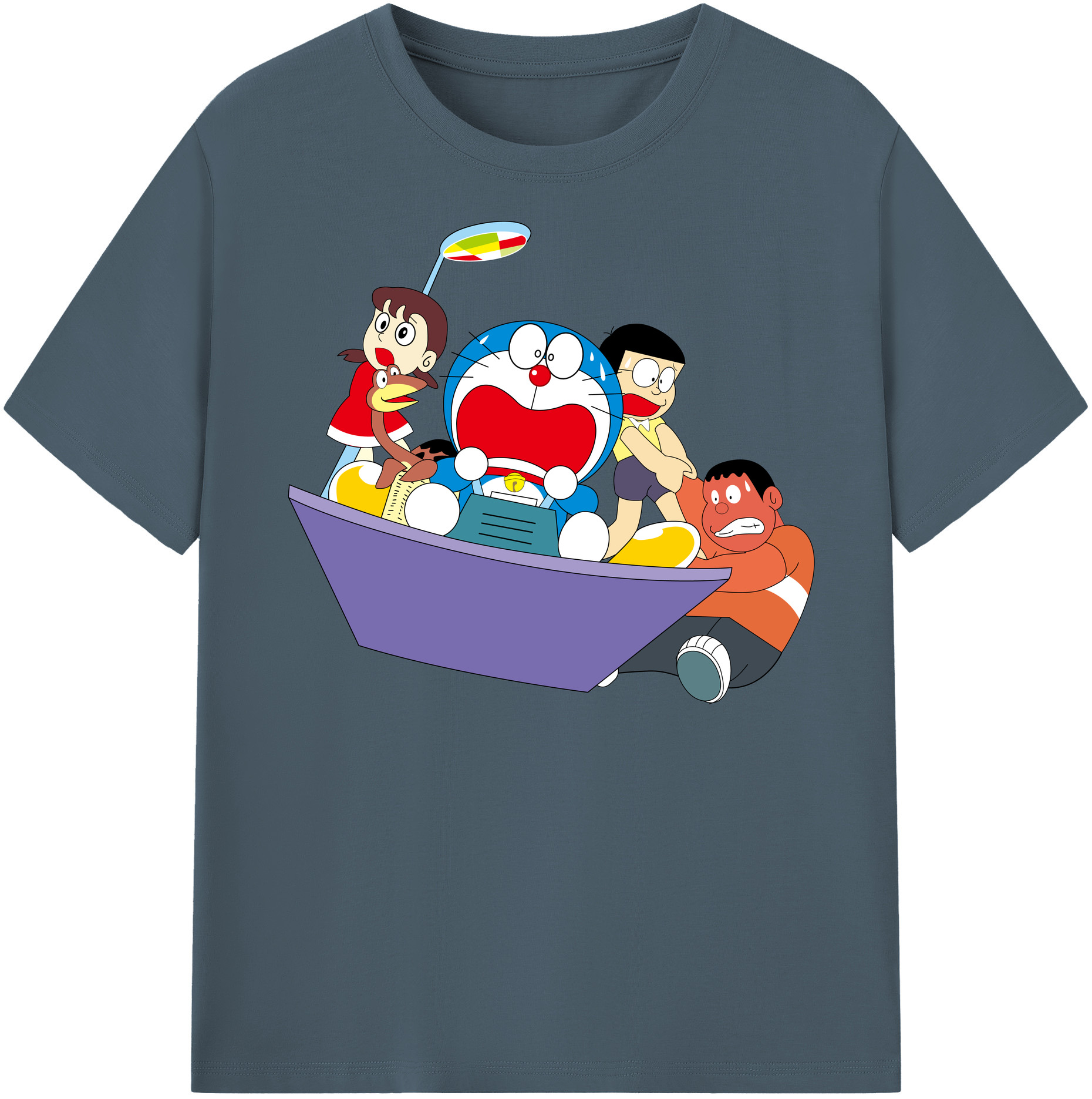 （画像用） ドラえもん Doraemon 綿100％半袖Tシャツ（フロントプリント）